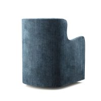 navy swivel chair curved back