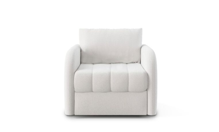 Valentino Tufted Swivel Chair Front View
