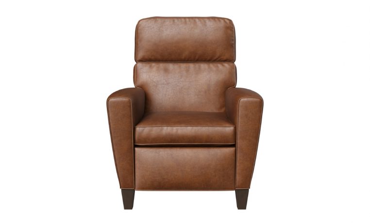 brown leather deluxe recliner
