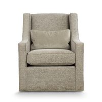 modern grey swivel chair created by master craftsmen