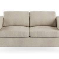 custom loveseat with metal legs