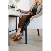 arm detail shot of a custom white chair