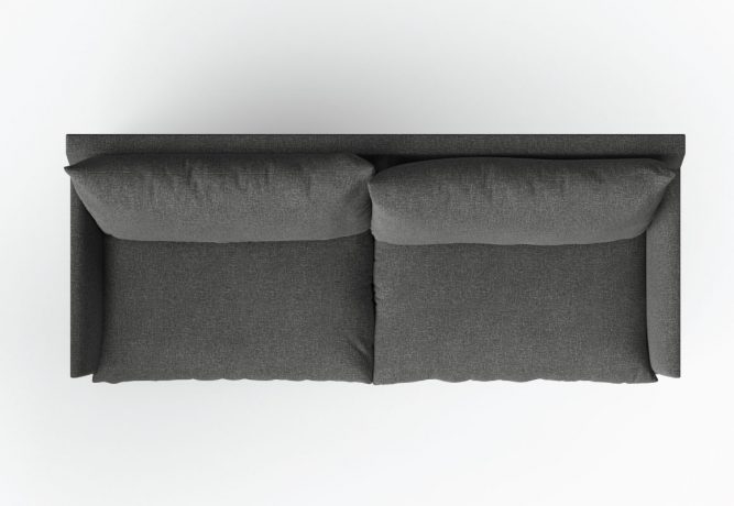top down view of sofa