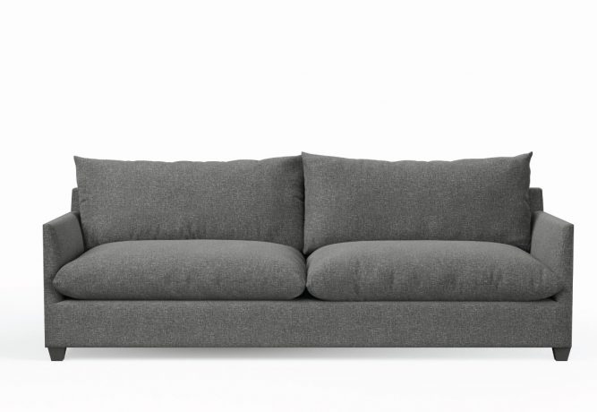 deep lounge sofa in charcoal fabric