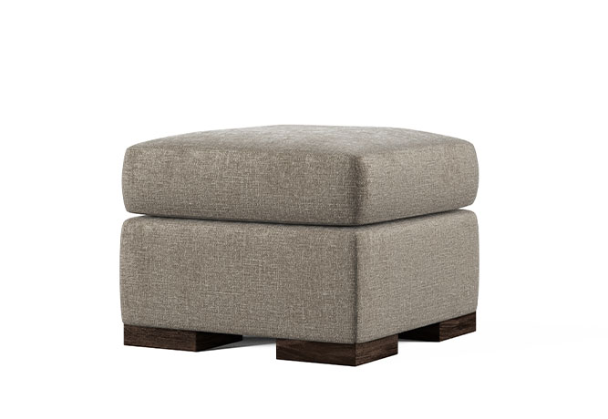 Soho square ottoman designed to pair with Soho Chair from Vogel