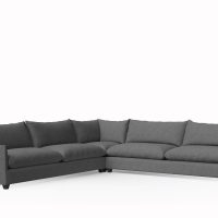 extra deep lounge sectional in dark charcoal fabric