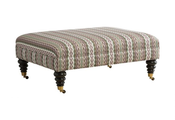 handmade rectangle ottoman with multiple leg options