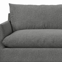 arm detail on dark grey sectional