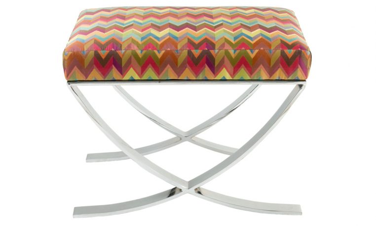 Patterned fabric on the Kyoto Modern Bench