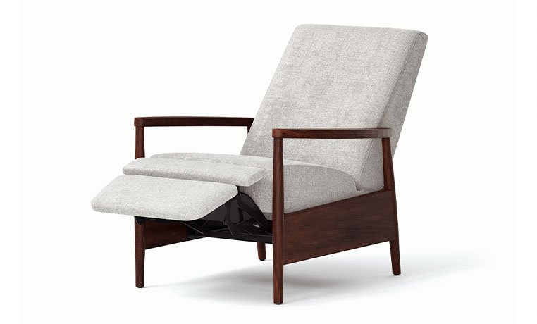 Cornell mid century modern recliner chair from Vogel reclined