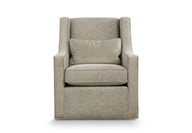 modern grey swivel chair created by master craftsmen