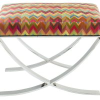 Patterned fabric on the Kyoto Modern Bench