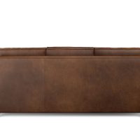 Brown leather sofa back