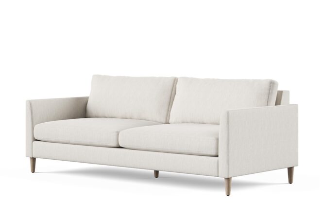 Tribeca mid century modern condo sofa side angle