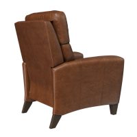deluxe recliner in brown leather back view