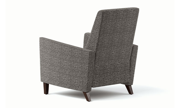 Harvard transitional chair recliner from Vogel showing the upholstered back