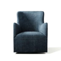 navy velvet swivel glidery chair