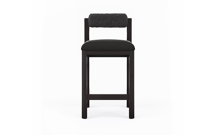 The Marlowe Upholstered Bolster Cushion Stool handcrafted in Toronto by Vogel.