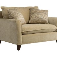 customizable chair and a half in velvet fabric