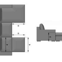 Sectional Ottoman Dimensions Diagram