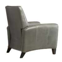 power dark grey leather custom recliner