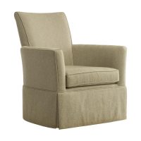 custom skirted stationary chair