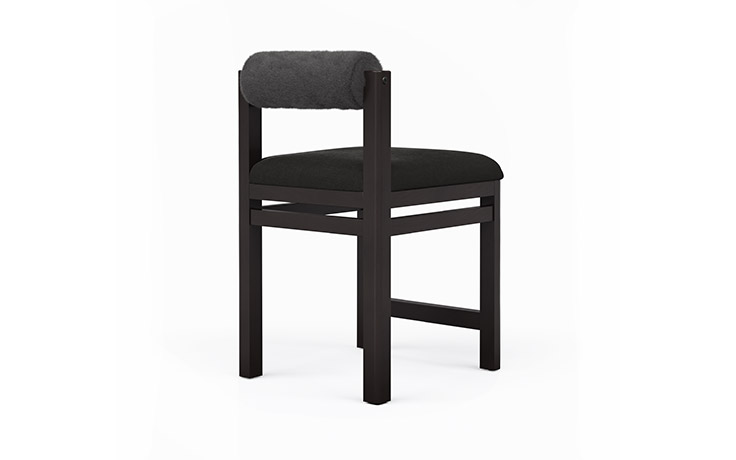 Back angle view of the Marlowe Art Deco Counter Stool.