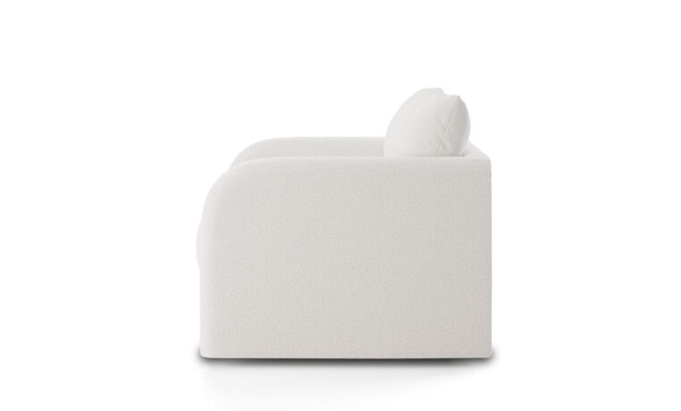 Valentino Tufted Swivel Chair Side View