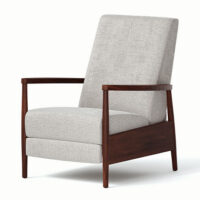 Cornell mid century modern recliner chair from Vogel from an angle