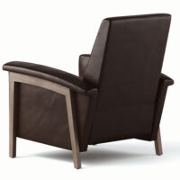 Stanford Scandinavian push-back recliner with wood accent legs from Vogel from the back