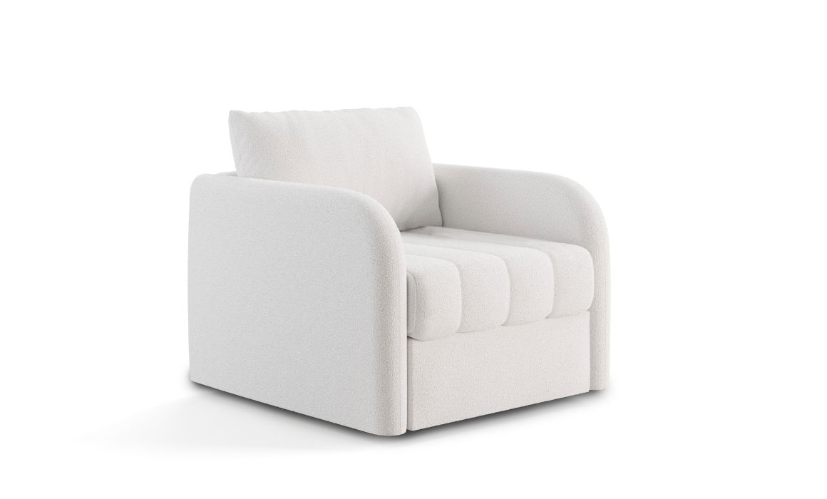Valentino Tufted Swivel Chair Angled View