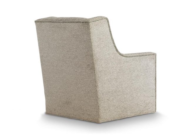 rear view of grey swivel chair made by Vogel