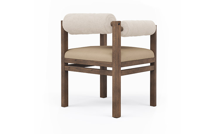 Back angle view of the Marlowe armchair.