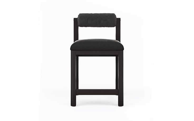 The Marlowe Art Deco Counter Stool handcrafted in Toronto by Vogel.