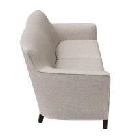 side view of clarissa curved loveseat