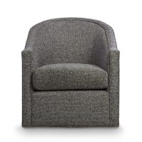 front facing view of a contemporary Vogel Canadian-made Pierre swivel chair