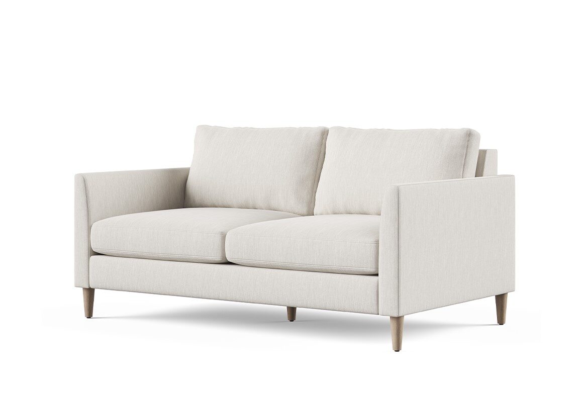 Tribeca mid century modern loveseat front side