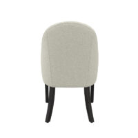 back view of elegant dining chair with wood legs