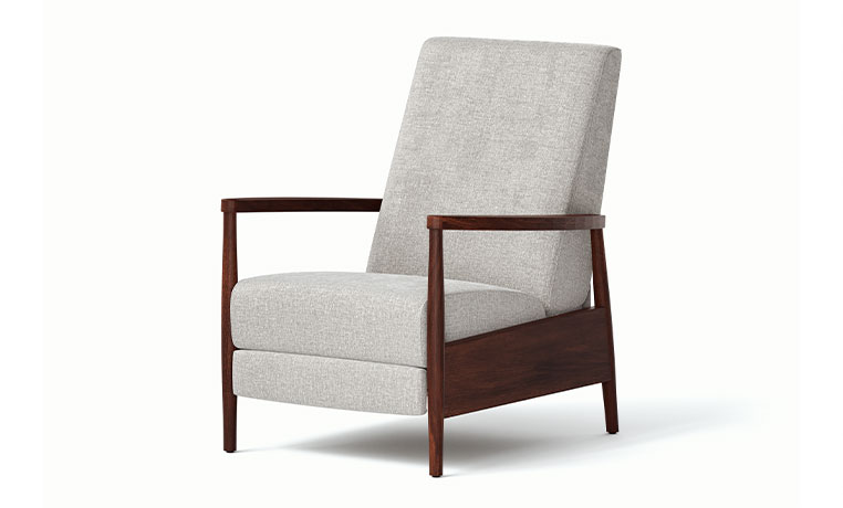 Cornell mid century modern recliner chair from Vogel from an angle