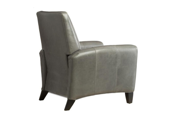 power dark grey leather custom recliner